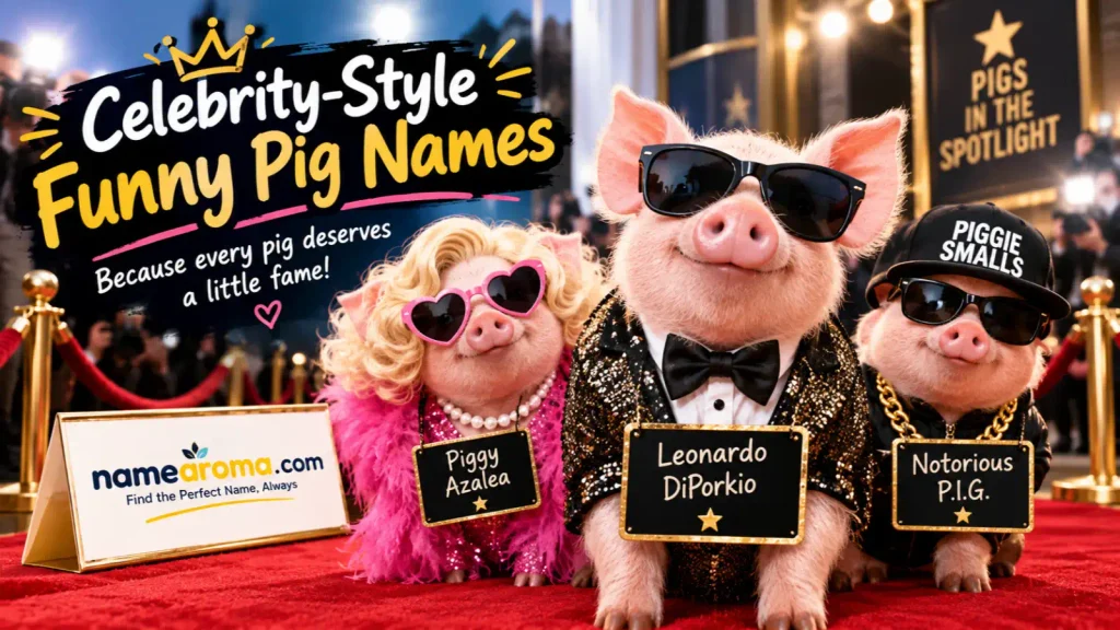 Celebrity-Style Funny Pig Names
