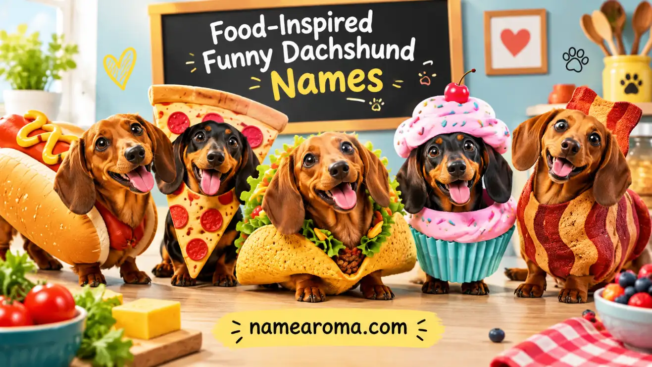Food-Inspired Funny Dachshund Names