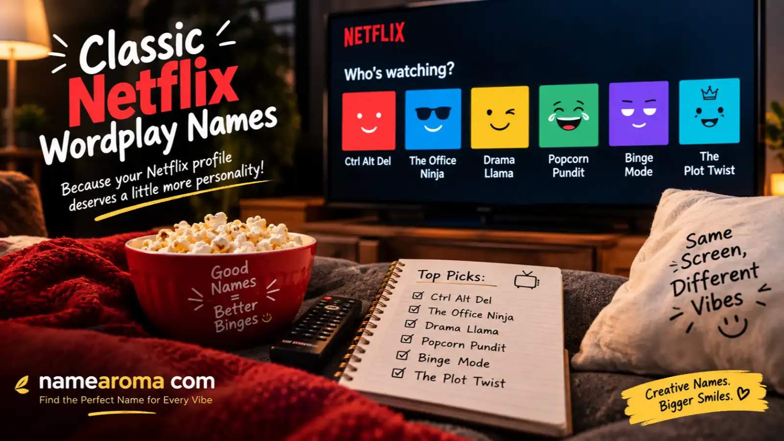 Classic Netflix Wordplay Names