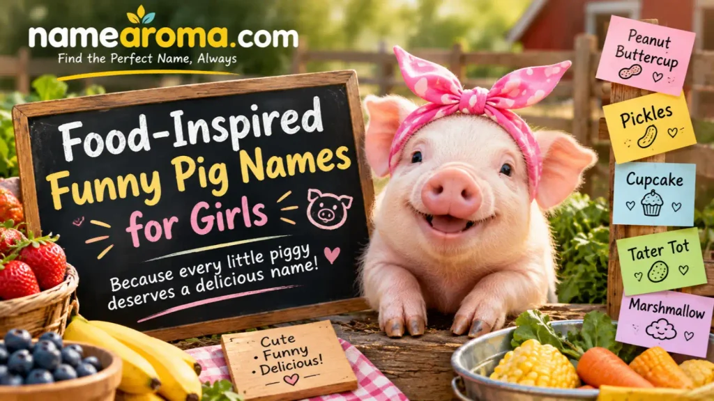 Food-Inspired Funny Pig Names for Girls
